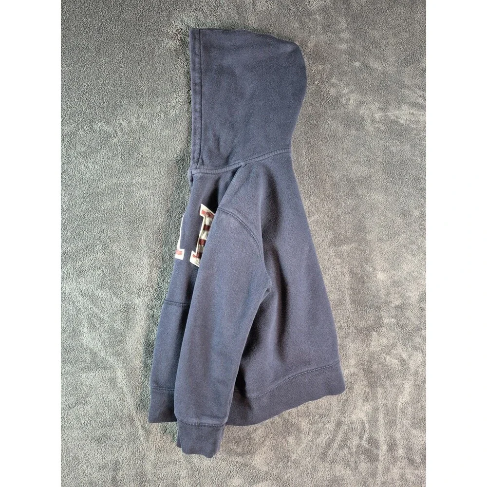 GAP NAVY BLUE MEDIUM HOODIE WITH GAP EMBEDDED USA FLAG DETAIL IN EMBLEM SZ 8-9